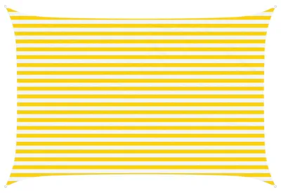 Produktbild von vidaXL Sonnensegel Gelb und Weiß 4,5 × 3 m 100 % Polyester Oxford