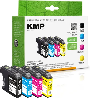 Zdjęcie produktu dla KMP 1525,4005, Czarny, Cyjan, Purpurowy, Żółty, 14,1 ml, 4 szt., 600 stron(y), 600 stron(y), Multipak