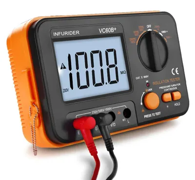 Digitaler Isolationswiderstandstester 250/500/1000V, LCD, orange