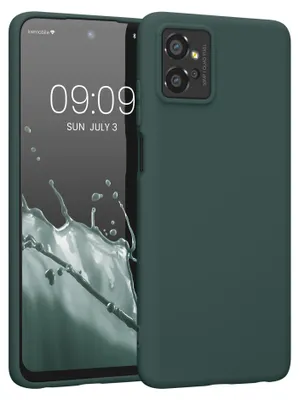Produktbild von kwmobile Handyhülle für Motorola Moto G32 Hülle - TPU Case - Kabelloses Laden - Schutzhülle Cover in Blaugrün