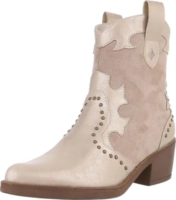 Produktbild von Ital-Design Damen Stiefeletten Wildlederoptik, Lederoptik Western- & Bikerboots 88577315 Gold Gr. 36