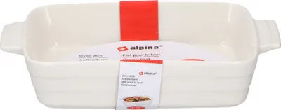 Produktbild von Alpina - Keramik-Backform 30x18,5x6 cm 1,7 L (weiß)