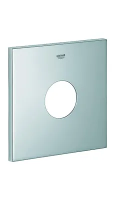 Produktbild von GROHE Rosette 48434, eckig, für Einhandmischer-Fertigmontagesets, chrom