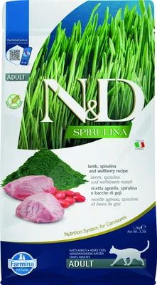 Produktbild von N&D Spirulina Katzenfutter Lamm 1,5 kg