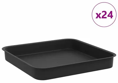 Produktbild von Quadratisches Blumentablett 24 pcs Schwarz 15 x 15 x 2 cm