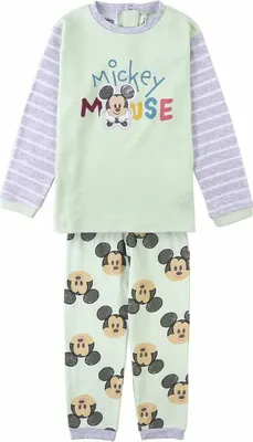 Immagine prodotto di Pigiama per bambini Topolino verde grigio rosa - 24 mesi