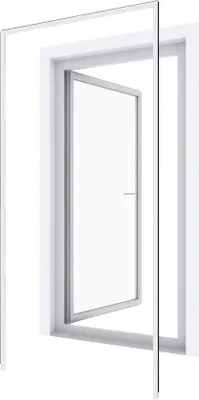 Produktbild von Insektenhornt montageframe - Selbstbau-Kit ohne Bohren, weiß, 125 x 245cm