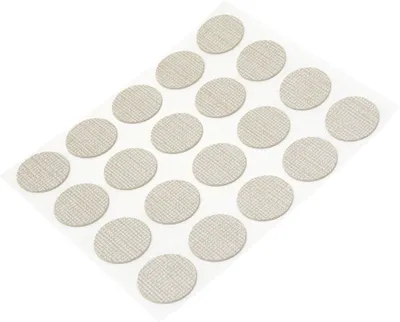 Produktbild von Adsamm® | 20 x Abdeckkappen | Ø 13 mm | Gewebe | rund | 0,45 mm dünne selbstklebende Möbelpflaster von Adsamm®