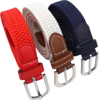 Obrázek produktu pro Elastický pásek - Dámský pásek - Elastický pásek - Elastický pásek - 3-pack - Červená, bílá a modrá barva