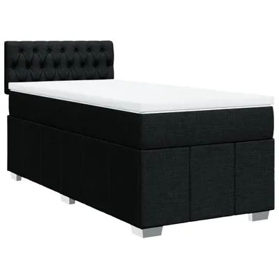 Produktbild von vidaXL Boxspringbett mit Matratze Schwarz 90x190 cm Stoff