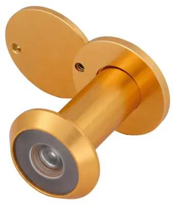Imagen del producto de Amig - Mirilla Modelo 3, lente gran angular | Fácil instalación, resistente a arañazos, accesorio de seguridad | Dorado, diámetro 14mm, para puertas de 35-60mm de grosor