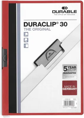 Produktbild von Durable Duraclip 30, Rot, Transparent, PVC, 30 Blätter, A4, 1 Stück(e)
