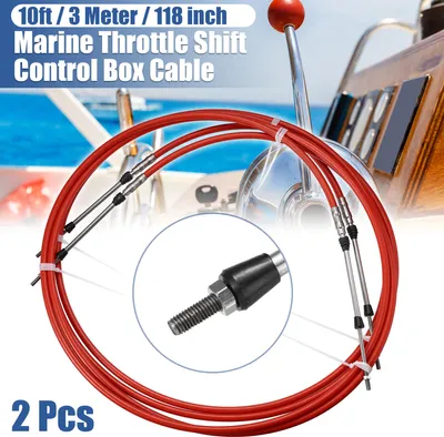 Image de 2pcs 10ft 118 Pouce Accélérateur Vitesses Télécommande Boîte Câble Red