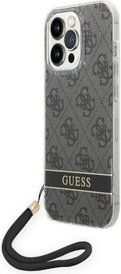 Image de Guess Guohcp14Lh4Stk Iphone 14 Pro 6.1 Black/Black Hardcase 4G Print Strap