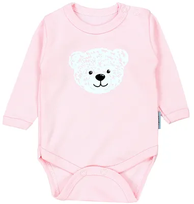 Produktbild von TupTam Baby Mädchen Jungen Bekleidungsset Langarmbody Hose Mütze mit Aufdruck Spruch 3 teilig, Farbe: Bärchen Rosa Weiß Apricot, Größe: 56