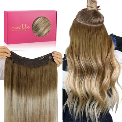 Productafbeelding van Onzichtbare Haarextensions van Echt Haar Ombre 30 cm