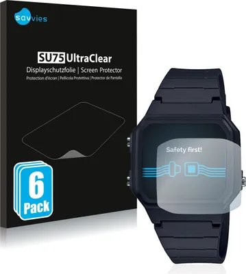 Produktbild von 6x Für Casio Uni A168WA-1YES Schutzfolie Savvies Displayschutz Display Schutz Folie Klar Transparent