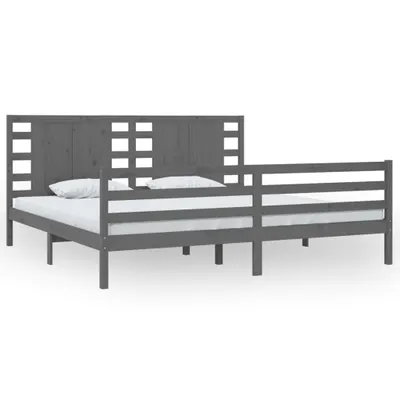 Obrázek produktu pro Rám postele šedý masivní borovice 200 x 200 cm