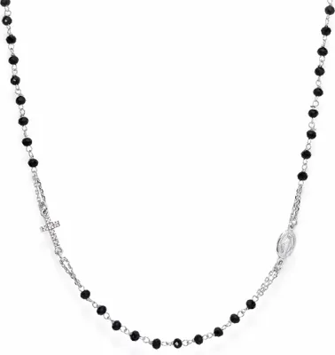 Produktbild von AMEN Kette Sterlingsilber silber onesize Damen black crystals Zirkonia CRO25BNZ3, CROBNZ3