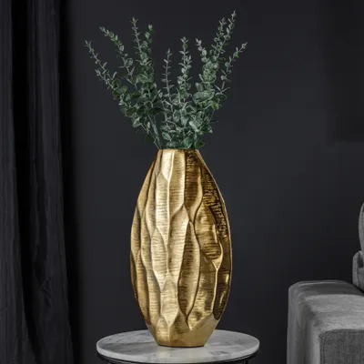 Produktbild von Elegante Vase ORGANIC ORIENT 45cm gold Hammerschlag Design