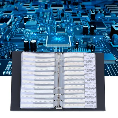 Image de Livre d'échantillons,Livre d'échantillons de résistances,Livre d'échantillons de composants électroniques,Livre de kits de résistances,Livre d'échantillons 0201