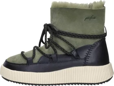 A single winter boot shown from the side.