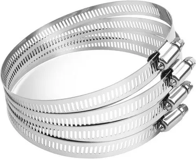Produktbild von Famanu Schlauchschellen Set 4 Stück - Edelstahl, verstellbar, 91-114 mm