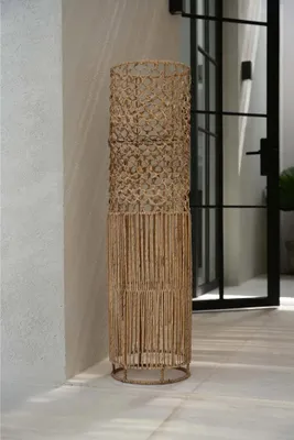Image de Suspension feuille de bananier marron 31x31x116cm
