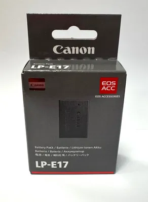 Immagine prodotto di Canon LP-E17 - Batteria - Li-Ion - 1040 mAh - per EOS 200, 250, 800, 850, 9000, Kiss X10, Kiss X9i, M6, Rebel SL3, Rebel T7i, Rebel T8i, RP