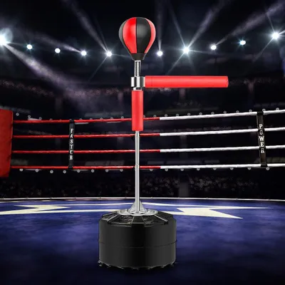 Immagine prodotto di Sacco da boxe – Sacco da boxe da terra – Sacco per kickboxing – Palo per sacco da boxe – Palla da boxe gonfiabile – Altezza regolabile 190 cm