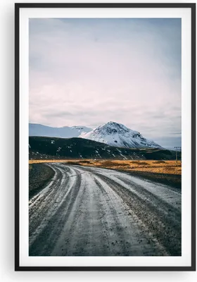 Produktbild von Gerahmtes Poster - Schwarzer Rahmen - Frostig Landschaft Weg - 61x91,5 cm - Wand Bild - Wanddeko - Wandbilder - Kunstposter - Wandposter - Bilderrahmen - Bilder - Kunstdruck - P2BPA61x91-5165