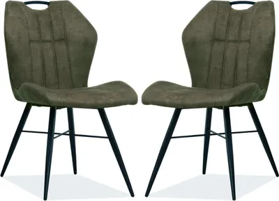 Produktbild von MX Sofa Esszimmerstuhl Scala Luxor Farbe: Moos (Set mit 2 Stühlen)