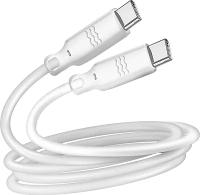 Immagine prodotto di JUST GREEN, cavo da USB-C a USB-C 60 W Power Delivery 2 m, bianco