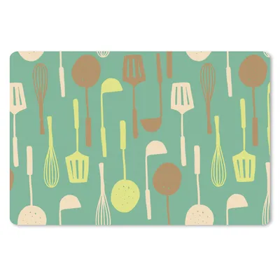 Produktbild von MuchoWow® Mauspad Mousepad Spatel - Löffel - Muster - Küche 27x18 cm - Mousepads - Maus Mat - Pad - Mausunterlage - Büroartikel - Desk Matten