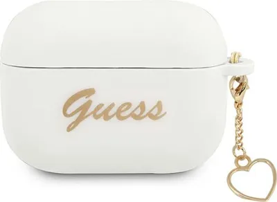 Immagine prodotto di Guess Guaplschsh Airpods Pro Cover Bianco/Bianco in silicone Charm Heart Collection