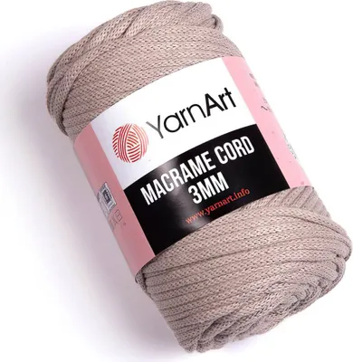 Obrázek produktu pro Yarn Art Macrame Cord 3 mm 85 m 753 Beige Šňůra