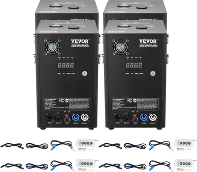 Immagine prodotto di VEVOR 4x Macchina per scintille 700 W Macchina pirotecnica Macchina per fuochi d'artificio in lega di alluminio Controllore DMX Regolabile 2-5m Macchina per scintille fredde 7 minuti per ricarica Ideale per matrimoni, spettacoli DJ, feste