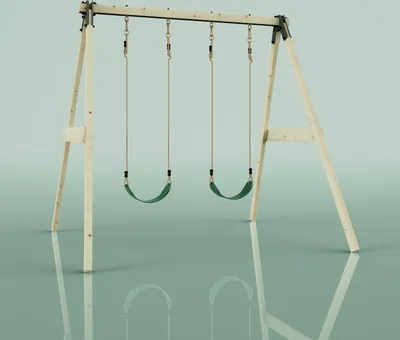 Produktbild von OutdoorToys Schaukel Tulpe aus Holz in Grün Dunkelgrün