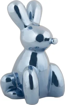 Produktbild von Present Time - Ornament Balloon Bunny Groot - Blau - 12.7x11.5x20cm