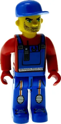 Produktbild von 1x Lego Figur 4 Juniors Jack Stone Mann Bauarbeiter rot blau 4667 4j006