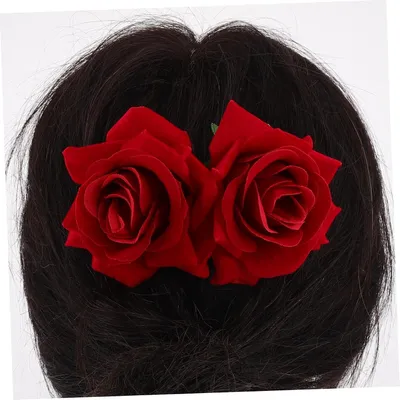 Produktbild von Haarkamm mit Blumenmotiv für Damen, Brauthaarkamm mit dekorativen künstlichen Blüten für Hochzeitsfrisuren und andere Anlässe