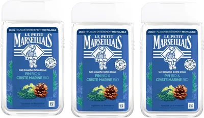 Produktbild von Le Petit Marseillais Duschgel Pinie & Meerfenchel 3x250 ml – Frische aus Frankreich