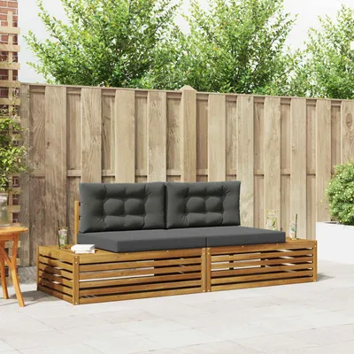 Produktbild von "Summerschlussverkauf"Outdoor-Sofagarnitur/Couchgarnitur - CLORIS - Outdoor-Möbel - für Garten/Terrasse - mit Kissen 2 Stück Natur und Anthrazit - Gartensofas DEMöbel767864