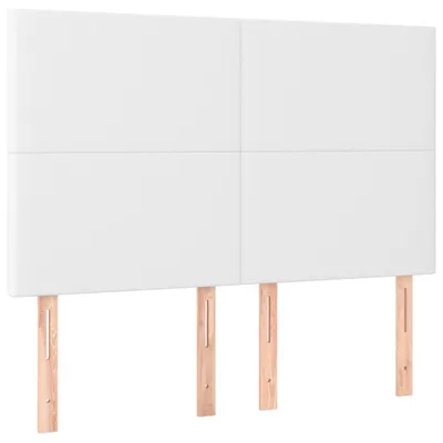 Produktbild von Kopfteil Weiß 144x5x118/128 cm Kunstleder
