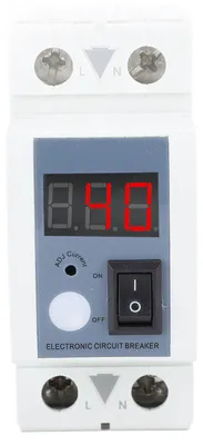 Obrázek produktu pro Nastavitelný proudový jistič s ochranou proti přetížení, 1–40 A, samovolně se resetuje, 110–300 VAC, 40–70 Hz