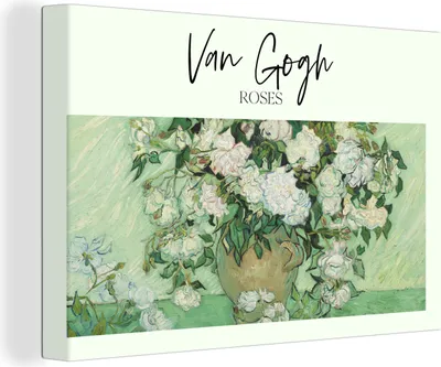 Zdjęcie produktu dla OneMillionCanvasses® - Obraz na płótnie - 140x90 cm, Malarstwo - Van Gogh - Róże, Dekoracja ścienna - Zdjęcie na płótnie - Obraz na drewnianej ramie