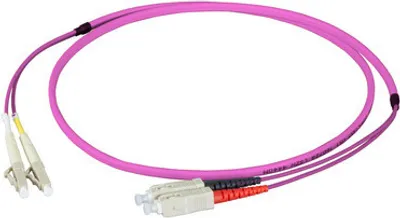 Produktbild von EFB-Elektronik Duplex Jumper LC-SC 50/125µ, OM4, LSZH,erika violett, Flat Twin 3x5mm, 50m Hersteller: EFB Elektronik (O0323FT.50)