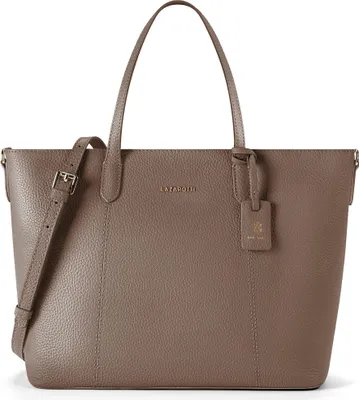 Image de Lazarotti Cuir sac shopper sac à épaule Bologna Leather City Shopper Taupe