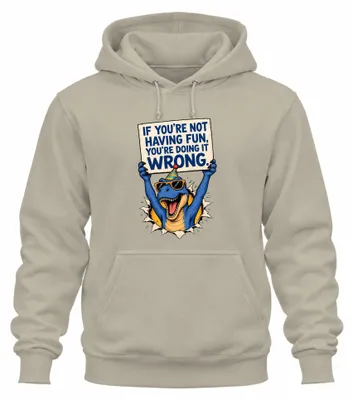 Productafbeelding van "Als je je niet vermaakt, maak je een statement." Sarcasme hoodie, natuur, maat M