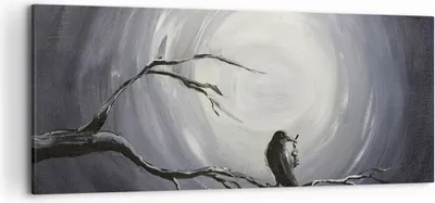 Produktbild von Bild auf Leinwand - Leinwandbild - Vogel Baum modern - 120x50cm - Wand Bild - Wanddeko - Wandbilder - Leinwanddruck - Bilder - Kunstdruck - Wanddekoration - Leinwand bilder - Wandkunst - AB120x50-3432